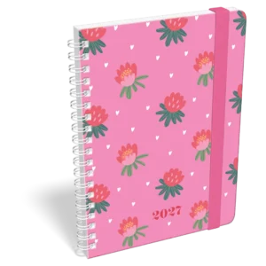 LizzyCalendar Zsebnaptár B6 heti spirálos, gumis Jolly