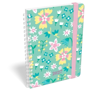 LizzyCalendar Zsebnaptár B6 heti spirálos, gumis Delighted