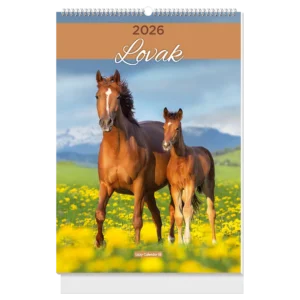 LizzyCalendar Falinaptár B4 spirál Lovak