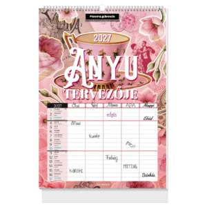 LizzyCalendar Falinaptár B4 spirál Anyu Tervezője Scrapbook Style