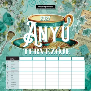 LizzyCalendar Falinaptár lemez nagy 30x30 Anyu Tervezője Scrapbook Style