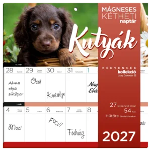 LizzyCalendar Hűtőmágnes naptár 2 heti Kutyák